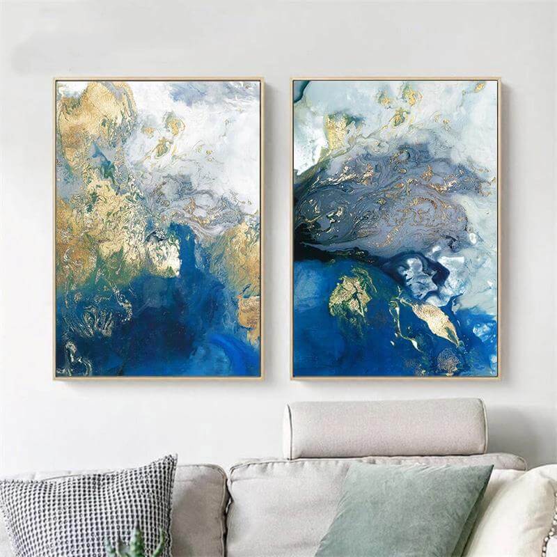 _label_, DSZ Product, feed-cond-new, feed-sl-free shipping, free-shipping, newWall Art 60Cm X 90Cm Marbled Blue And Gold 2 Sets Gold Frame Canvas - Premium Home & Garden > Decor > Picture Frames from Artime ! Shop Online Buy Now at S & D's Value Store Family Business Best Customer Service_label_, DSZ Product, feed-cond-new, feed-sl-free shipping, free-shipping, new