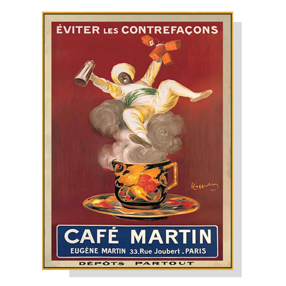 _label_, DSZ Product, feed-cond-new, feed-sl-free shipping, free-shipping, newWall Art 60Cm X 90Cm Cafe Martin Gold Frame Canvas - Premium Home & Garden > Decor > Picture Frames from Artime ! Shop Online Buy Now at S & D's Value Store Family Business Best Customer Service_label_, DSZ Product, feed-cond-new, feed-sl-free shipping, free-shipping, new