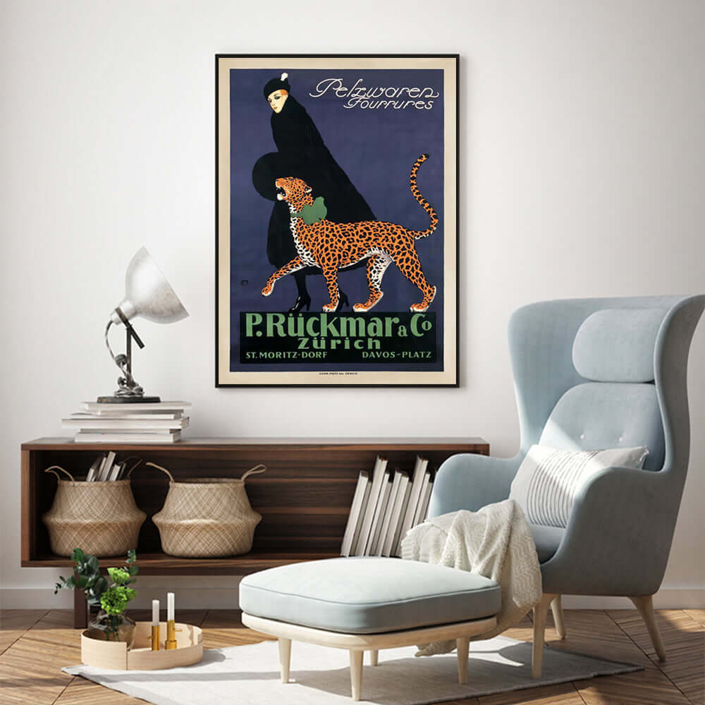 _label_, DSZ Product, feed-cond-new, feed-sl-free shipping, free-shipping, newWall Art 50Cm X 70Cm Woman Walking Leopard Vintage Black Frame Canvas - Premium Home & Garden > Wall Art > Posters, Paintings & Prints from Artime ! Shop Online Buy Now at S & D's Value Store Family Business Best Customer Service_label_, DSZ Product, feed-cond-new, feed-sl-free shipping, free-shipping, new