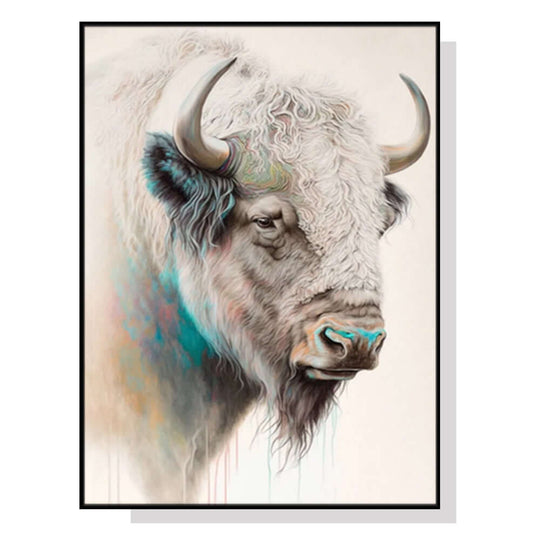 _label_, DSZ Product, feed-cond-new, feed-sl-free shipping, free-shipping, newWall Art 50Cm X 70Cm Great White Buffalo Black Frame Canvas - Premium Home & Garden > Wall Art > Posters, Paintings & Prints from Artime ! Shop Online Buy Now at S & D's Value Store Family Business Best Customer Service_label_, DSZ Product, feed-cond-new, feed-sl-free shipping, free-shipping, new