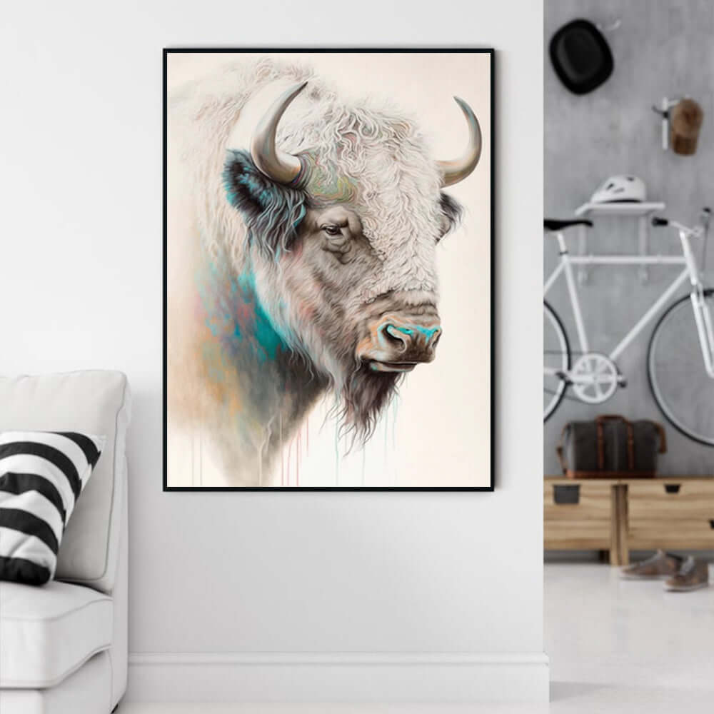 _label_, DSZ Product, feed-cond-new, feed-sl-free shipping, free-shipping, newWall Art 50Cm X 70Cm Great White Buffalo Black Frame Canvas - Premium Home & Garden > Wall Art > Posters, Paintings & Prints from Artime ! Shop Online Buy Now at S & D's Value Store Family Business Best Customer Service_label_, DSZ Product, feed-cond-new, feed-sl-free shipping, free-shipping, new