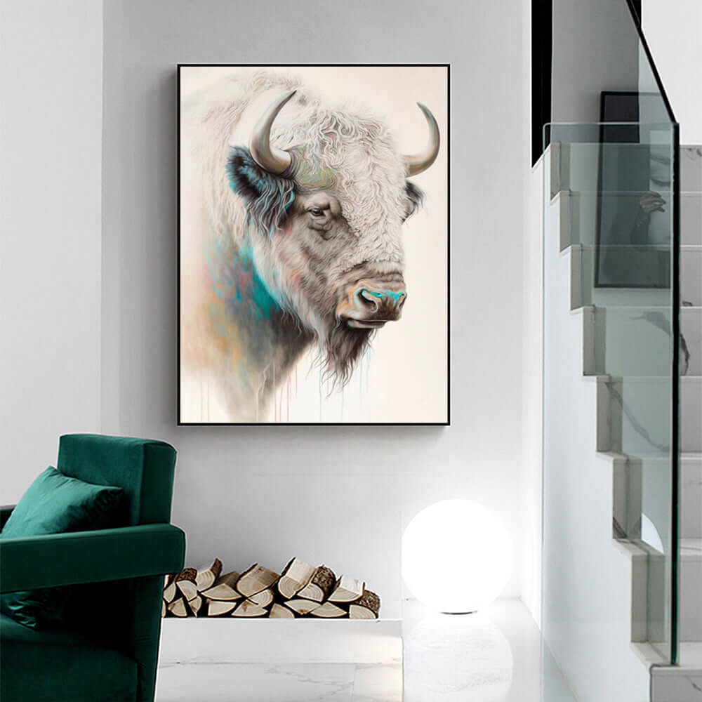 _label_, DSZ Product, feed-cond-new, feed-sl-free shipping, free-shipping, newWall Art 50Cm X 70Cm Great White Buffalo Black Frame Canvas - Premium Home & Garden > Wall Art > Posters, Paintings & Prints from Artime ! Shop Online Buy Now at S & D's Value Store Family Business Best Customer Service_label_, DSZ Product, feed-cond-new, feed-sl-free shipping, free-shipping, new