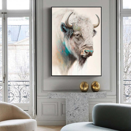 _label_, DSZ Product, feed-cond-new, feed-sl-free shipping, free-shipping, newWall Art 50Cm X 70Cm Great White Buffalo Black Frame Canvas - Premium Home & Garden > Wall Art > Posters, Paintings & Prints from Artime ! Shop Online Buy Now at S & D's Value Store Family Business Best Customer Service_label_, DSZ Product, feed-cond-new, feed-sl-free shipping, free-shipping, new