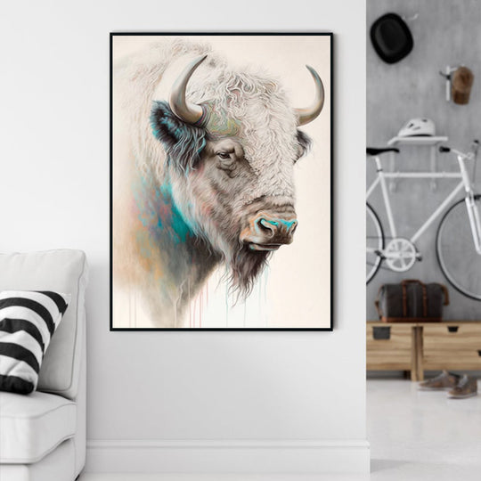 _label_, DSZ Product, feed-cond-new, feed-sl-free shipping, free-shipping, newWall Art 60Cm X 90Cm Great White Buffalo Black Frame Canvas - Premium Home & Garden > Wall Art > Posters, Paintings & Prints from Artime ! Shop Online Buy Now at S & D's Value Store Family Business Best Customer Service_label_, DSZ Product, feed-cond-new, feed-sl-free shipping, free-shipping, new