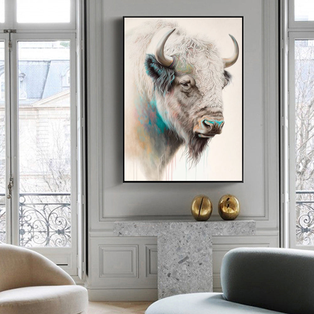 _label_, DSZ Product, feed-cond-new, feed-sl-free shipping, free-shipping, newWall Art 60Cm X 90Cm Great White Buffalo Black Frame Canvas - Premium Home & Garden > Wall Art > Posters, Paintings & Prints from Artime ! Shop Online Buy Now at S & D's Value Store Family Business Best Customer Service_label_, DSZ Product, feed-cond-new, feed-sl-free shipping, free-shipping, new