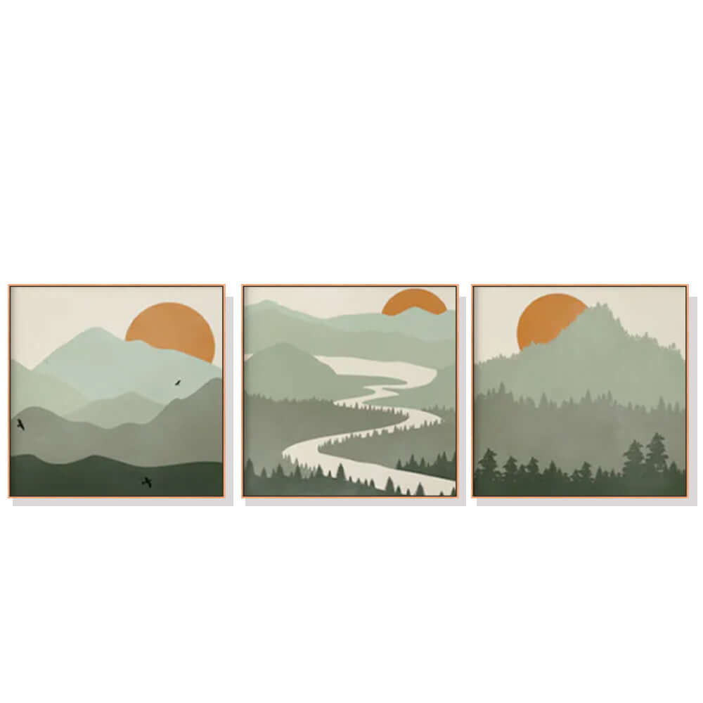 _label_, DSZ Product, feed-cond-new, feed-sl-free shipping, free-shipping, newWall Art 50Cm X 50Cm Sage Green Landscapes 3 Sets Wood Frame Canvas - Premium Home & Garden > Wall Art > Posters, Paintings & Prints from Artime ! Shop Online Buy Now at S & D's Value Store Family Business Best Customer Service_label_, DSZ Product, feed-cond-new, feed-sl-free shipping, free-shipping, new