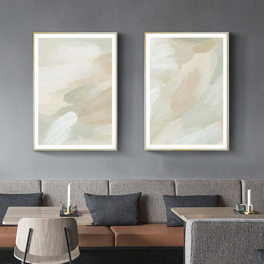 _label_, DSZ Product, feed-cond-new, feed-sl-free shipping, free-shipping, newWall Art 80Cm X 120Cm Beige And Sage Green 2 Sets Gold Frame Canvas - Premium Home & Garden > Wall Art > Posters, Paintings & Prints from Artime ! Shop Online Buy Now at S & D's Value Store Family Business Best Customer Service_label_, DSZ Product, feed-cond-new, feed-sl-free shipping, free-shipping, new