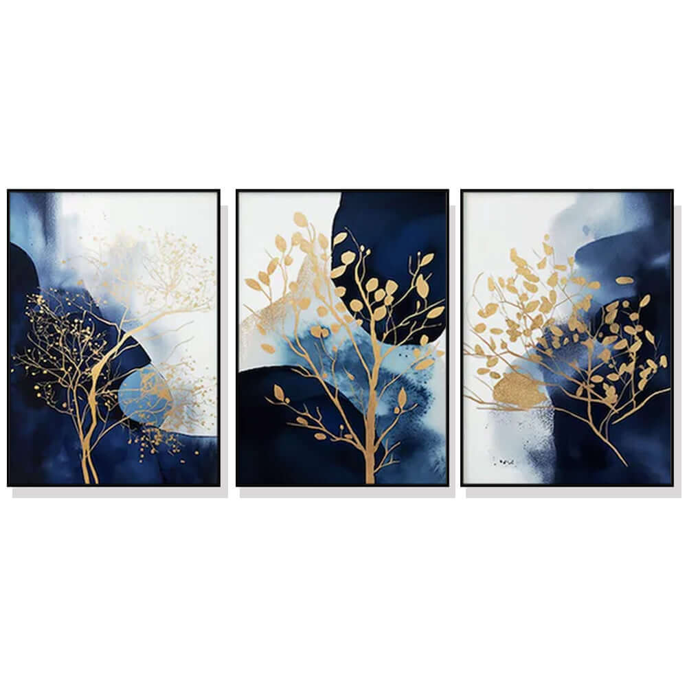 _label_, DSZ Product, feed-cond-new, feed-sl-free shipping, free-shipping, newWall Art 60Cm X 90Cm Navy And Gold Watercolor Shapes 3 Sets Black Frame Canvas - Premium Home & Garden > Decor > Picture Frames from Artime ! Shop Online Buy Now at S & D's Value Store Family Business Best Customer Service_label_, DSZ Product, feed-cond-new, feed-sl-free shipping, free-shipping, new