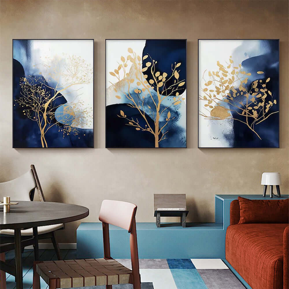 _label_, DSZ Product, feed-cond-new, feed-sl-free shipping, free-shipping, newWall Art 60Cm X 90Cm Navy And Gold Watercolor Shapes 3 Sets Black Frame Canvas - Premium Home & Garden > Decor > Picture Frames from Artime ! Shop Online Buy Now at S & D's Value Store Family Business Best Customer Service_label_, DSZ Product, feed-cond-new, feed-sl-free shipping, free-shipping, new