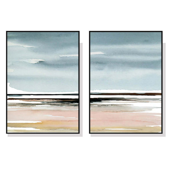 _label_, DSZ Product, feed-cond-new, feed-sl-free shipping, free-shipping, newWall Art 70Cm X 100Cm Pink Beach Landscape 2 Sets Black Frame Canvas - Premium Home & Garden > Hobbies > Arts & Crafts from Artime ! Shop Online Buy Now at S & D's Value Store Family Business Best Customer Service_label_, DSZ Product, feed-cond-new, feed-sl-free shipping, free-shipping, new