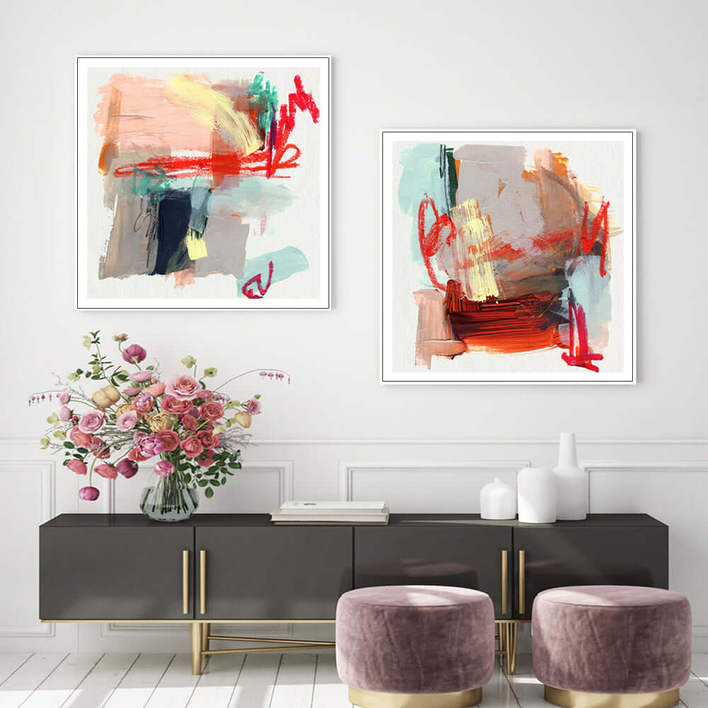 _label_, DSZ Product, feed-cond-new, feed-sl-free shipping, free-shipping, newWall Art 40Cm X 40Cm Abstract Colourful Garden 2 Sets White Frame Canvas - Premium Home & Garden > Wall Art > Posters, Paintings & Prints from Artime ! Shop Online Buy Now at S & D's Value Store Family Business Best Customer Service_label_, DSZ Product, feed-cond-new, feed-sl-free shipping, free-shipping, new