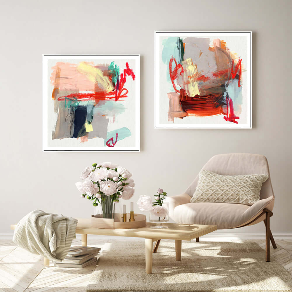 _label_, DSZ Product, feed-cond-new, feed-sl-free shipping, free-shipping, newWall Art 40Cm X 40Cm Abstract Colourful Garden 2 Sets White Frame Canvas - Premium Home & Garden > Wall Art > Posters, Paintings & Prints from Artime ! Shop Online Buy Now at S & D's Value Store Family Business Best Customer Service_label_, DSZ Product, feed-cond-new, feed-sl-free shipping, free-shipping, new