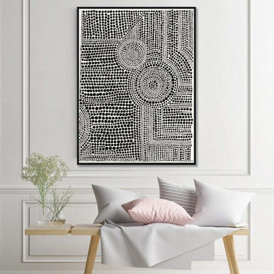 _label_, DSZ Product, feed-cond-new, feed-sl-free shipping, free-shipping, newWall Art 80Cm X 120Cm Clustered Dots A Black Frame Canvas - Premium Home & Garden > Wall Art > Posters, Paintings & Prints from Artime ! Shop Online Buy Now at S & D's Value Store Family Business Best Customer Service_label_, DSZ Product, feed-cond-new, feed-sl-free shipping, free-shipping, new