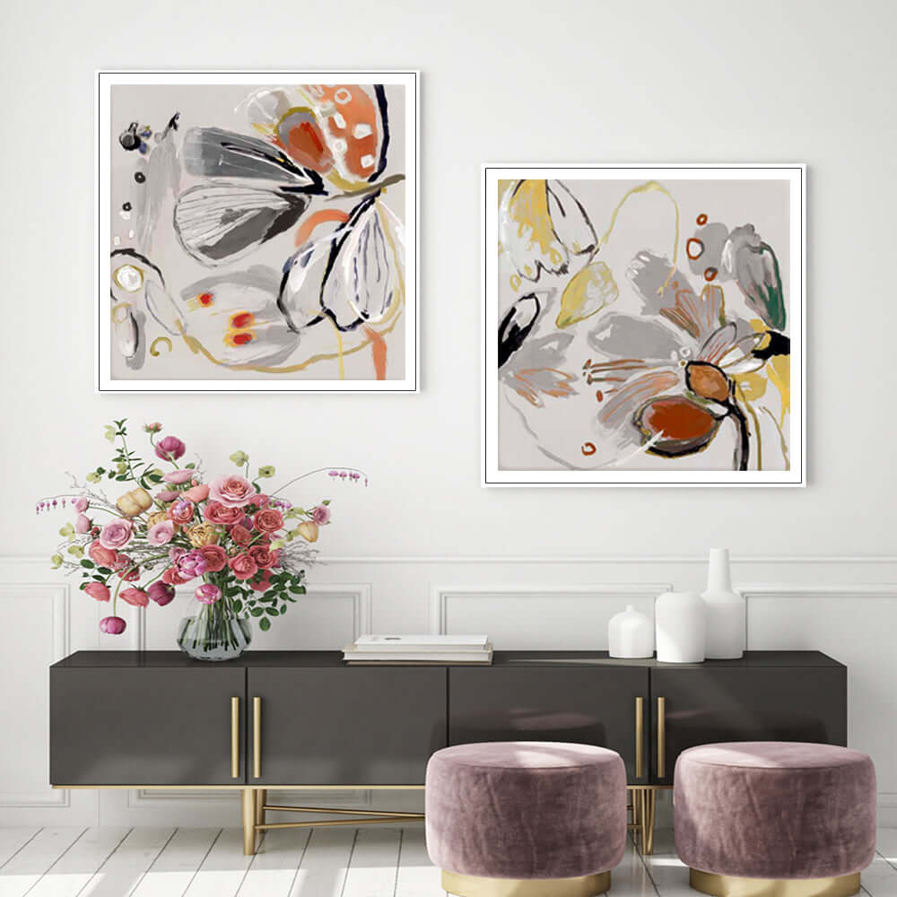 _label_, DSZ Product, feed-cond-new, feed-sl-free shipping, free-shipping, newWall Art 40Cm X 40Cm Blooming Spring Floral 2 Sets White Frame Canvas - Premium Home & Garden > Wall Art > Posters, Paintings & Prints from Artime ! Shop Online Buy Now at S & D's Value Store Family Business Best Customer Service_label_, DSZ Product, feed-cond-new, feed-sl-free shipping, free-shipping, new