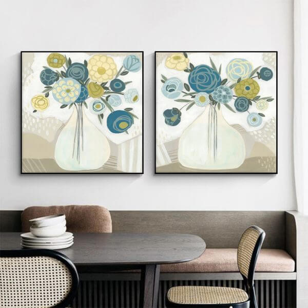 _label_, DSZ Product, feed-cond-new, feed-sl-free shipping, free-shipping, newWall Art 70Cm X 70Cm Blue Bouquet 2 Sets Black Frame Canvas - Premium Home & Garden > Wall Art > Posters, Paintings & Prints from Artime ! Shop Online Buy Now at S & D's Value Store Family Business Best Customer Service_label_, DSZ Product, feed-cond-new, feed-sl-free shipping, free-shipping, new