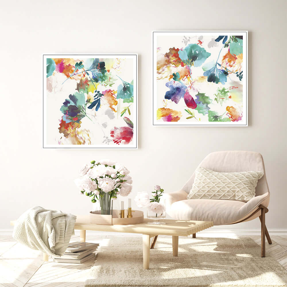 _label_, DSZ Product, feed-cond-new, feed-sl-free shipping, free-shipping, newWall Art 40Cm X 40Cm Glitchy Floral 2 Sets White Frame Canvas - Premium Home & Garden > Wall Art > Posters, Paintings & Prints from Artime ! Shop Online Buy Now at S & D's Value Store Family Business Best Customer Service_label_, DSZ Product, feed-cond-new, feed-sl-free shipping, free-shipping, new