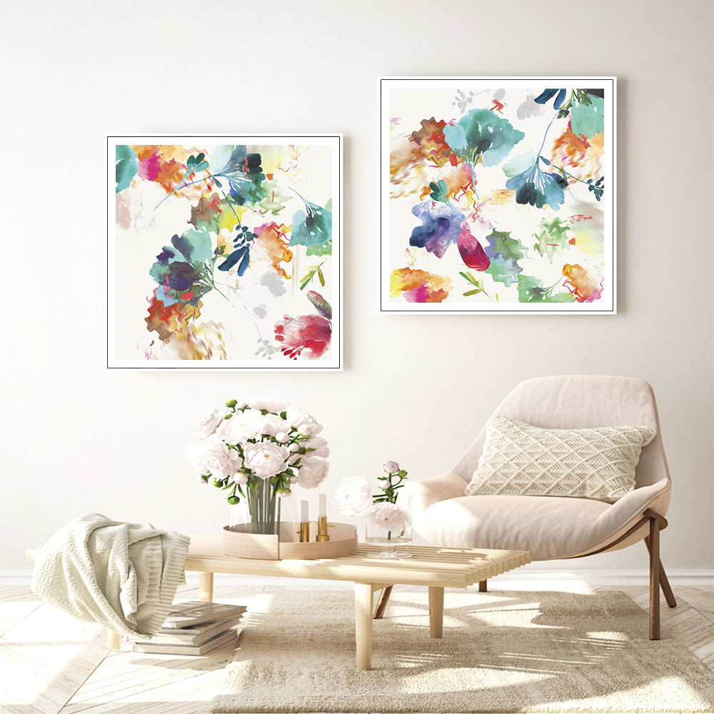 _label_, DSZ Product, feed-cond-new, feed-sl-free shipping, free-shipping, newWall Art 60Cm X 60Cm Glitchy Floral 2 Sets White Frame Canvas - Premium Home & Garden > Wall Art > Posters, Paintings & Prints from Artime ! Shop Online Buy Now at S & D's Value Store Family Business Best Customer Service_label_, DSZ Product, feed-cond-new, feed-sl-free shipping, free-shipping, new