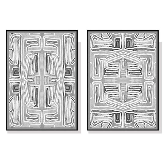 _label_, DSZ Product, feed-cond-new, feed-sl-free shipping, free-shipping, newWall Art 60Cm X 90Cm Black White Pattern 2 Sets Black Frame Canvas - Premium Home & Garden > Wall Art > Posters, Paintings & Prints from Artime ! Shop Online Buy Now at S & D's Value Store Family Business Best Customer Service_label_, DSZ Product, feed-cond-new, feed-sl-free shipping, free-shipping, new