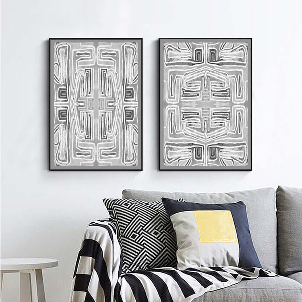 _label_, DSZ Product, feed-cond-new, feed-sl-free shipping, free-shipping, newWall Art 60Cm X 90Cm Black White Pattern 2 Sets Black Frame Canvas - Premium Home & Garden > Wall Art > Posters, Paintings & Prints from Artime ! Shop Online Buy Now at S & D's Value Store Family Business Best Customer Service_label_, DSZ Product, feed-cond-new, feed-sl-free shipping, free-shipping, new