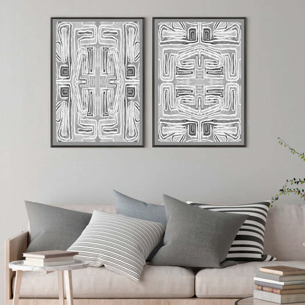 _label_, DSZ Product, feed-cond-new, feed-sl-free shipping, free-shipping, newWall Art 60Cm X 90Cm Black White Pattern 2 Sets Black Frame Canvas - Premium Home & Garden > Wall Art > Posters, Paintings & Prints from Artime ! Shop Online Buy Now at S & D's Value Store Family Business Best Customer Service_label_, DSZ Product, feed-cond-new, feed-sl-free shipping, free-shipping, new