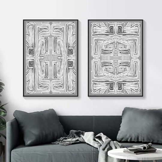 _label_, DSZ Product, feed-cond-new, feed-sl-free shipping, free-shipping, newWall Art 60Cm X 90Cm Black White Pattern 2 Sets Black Frame Canvas - Premium Home & Garden > Wall Art > Posters, Paintings & Prints from Artime ! Shop Online Buy Now at S & D's Value Store Family Business Best Customer Service_label_, DSZ Product, feed-cond-new, feed-sl-free shipping, free-shipping, new