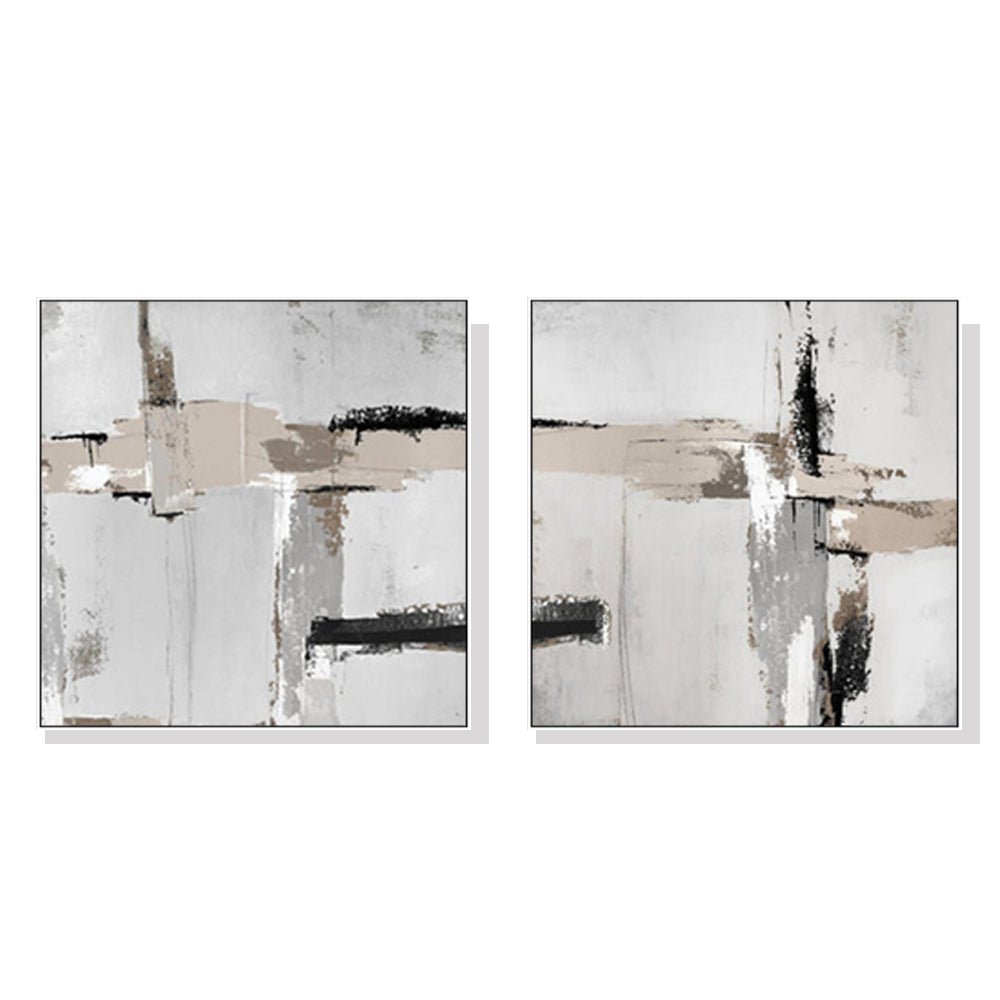 _label_, DSZ Product, feed-cond-new, feed-sl-free shipping, free-shipping, newWall Art 40Cm X 40Cm Neutral Abstract 2 Sets White Frame Canvas - Premium Home & Garden > Wall Art > Posters, Paintings & Prints from Artime ! Shop Online Buy Now at S & D's Value Store Family Business Best Customer Service_label_, DSZ Product, feed-cond-new, feed-sl-free shipping, free-shipping, new