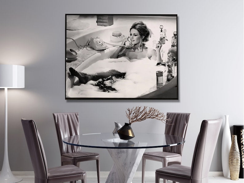 _label_, DSZ Product, feed-cond-new, feed-sl-free shipping, free-shipping, newWall Art 40Cm X 60Cm Brigitte Bardot In The Bath Poster, Black Frame Canvas - Premium Home & Garden > Wall Art > Posters, Paintings & Prints from Artime ! Shop Online Buy Now at S & D's Value Store Family Business Best Customer Service_label_, DSZ Product, feed-cond-new, feed-sl-free shipping, free-shipping, new