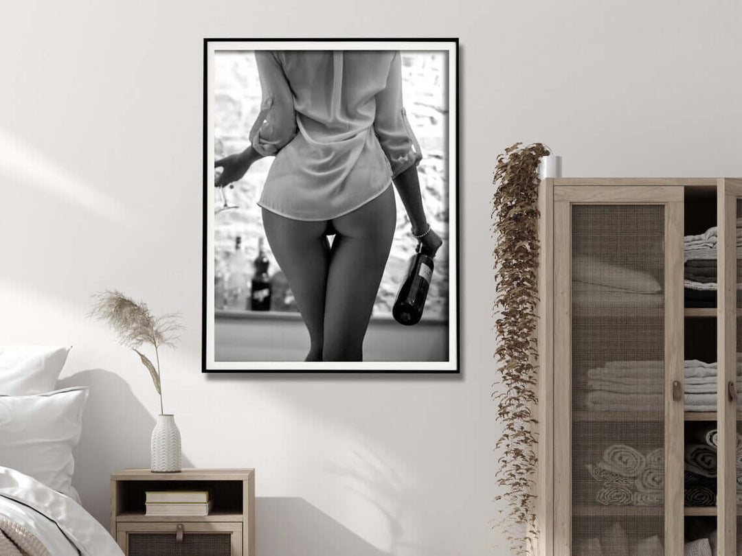 _label_, DSZ Product, feed-cond-new, feed-sl-free shipping, free-shipping, newWall Art 70Cm X 100Cm Woman Drinking Wine , Black And White, Black Frame Canvas - Premium Home & Garden > Wall Art > Posters, Paintings & Prints from Artime ! Shop Online Buy Now at S & D's Value Store Family Business Best Customer Service_label_, DSZ Product, feed-cond-new, feed-sl-free shipping, free-shipping, new