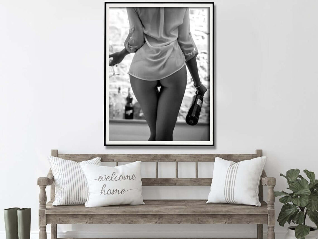 _label_, DSZ Product, feed-cond-new, feed-sl-free shipping, free-shipping, newWall Art 70Cm X 100Cm Woman Drinking Wine , Black And White, Black Frame Canvas - Premium Home & Garden > Wall Art > Posters, Paintings & Prints from Artime ! Shop Online Buy Now at S & D's Value Store Family Business Best Customer Service_label_, DSZ Product, feed-cond-new, feed-sl-free shipping, free-shipping, new