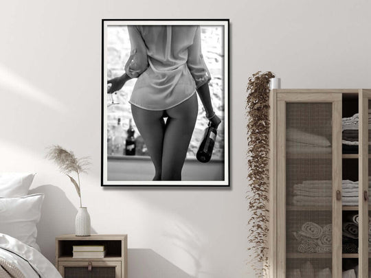 _label_, DSZ Product, feed-cond-new, feed-sl-free shipping, free-shipping, newWall Art 80Cm X 120Cm Woman Drinking Wine , Black And White, Black Frame Canvas - Premium Home & Garden > Wall Art > Posters, Paintings & Prints from Artime ! Shop Online Buy Now at S & D's Value Store Family Business Best Customer Service_label_, DSZ Product, feed-cond-new, feed-sl-free shipping, free-shipping, new