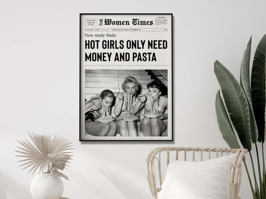 _label_, DSZ Product, feed-cond-new, feed-sl-free shipping, free-shipping, newWall Art 40Cm X 60Cm Vintage Fashion Woman Eating Pasta, Black Frame Canvas - Premium Home & Garden > Bedding > Quilts & Duvets from Artime ! Shop Online Buy Now at S & D's Value Store Family Business Best Customer Service_label_, DSZ Product, feed-cond-new, feed-sl-free shipping, free-shipping, new