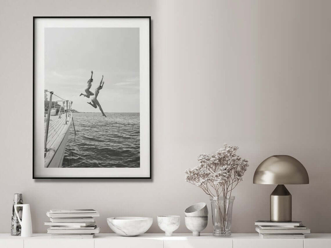 _label_, DSZ Product, feed-cond-new, feed-sl-free shipping, free-shipping, newWall Art 40Cm X 60Cm Black And White Ocean Jump, Black Frame Canvas - Premium Home & Garden > Hobbies > Arts & Crafts from Artime ! Shop Online Buy Now at S & D's Value Store Family Business Best Customer Service_label_, DSZ Product, feed-cond-new, feed-sl-free shipping, free-shipping, new