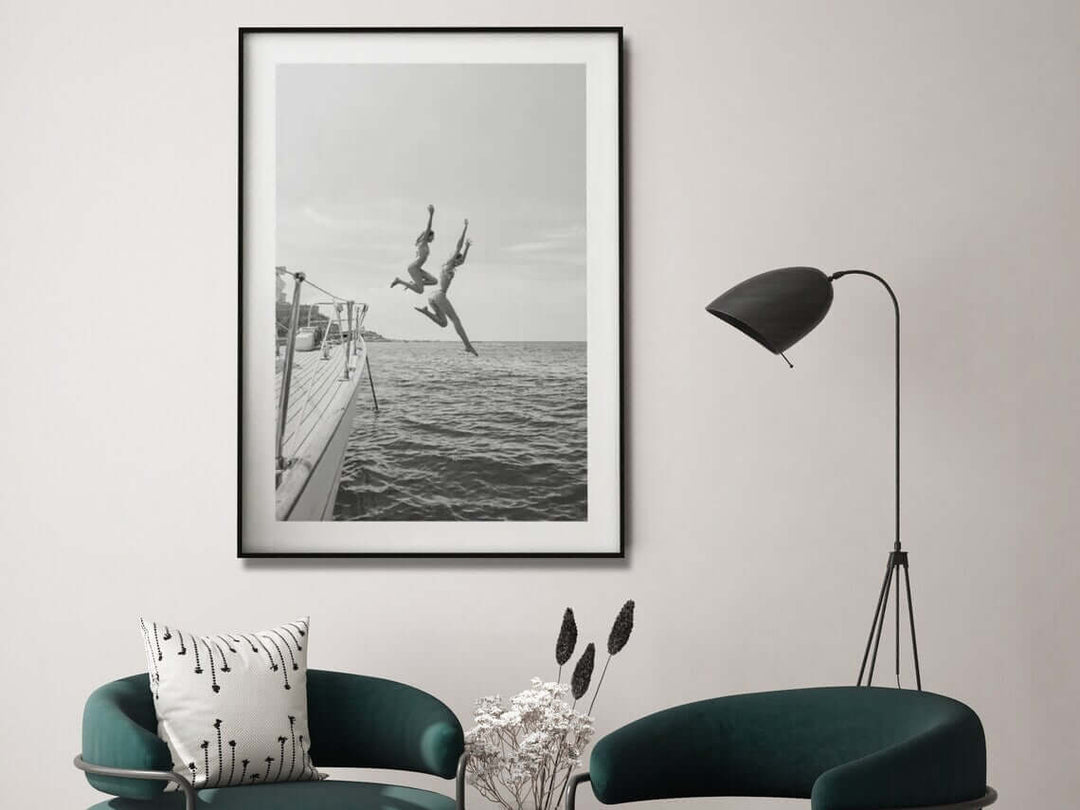 _label_, DSZ Product, feed-cond-new, feed-sl-free shipping, free-shipping, newWall Art 40Cm X 60Cm Black And White Ocean Jump, Black Frame Canvas - Premium Home & Garden > Hobbies > Arts & Crafts from Artime ! Shop Online Buy Now at S & D's Value Store Family Business Best Customer Service_label_, DSZ Product, feed-cond-new, feed-sl-free shipping, free-shipping, new