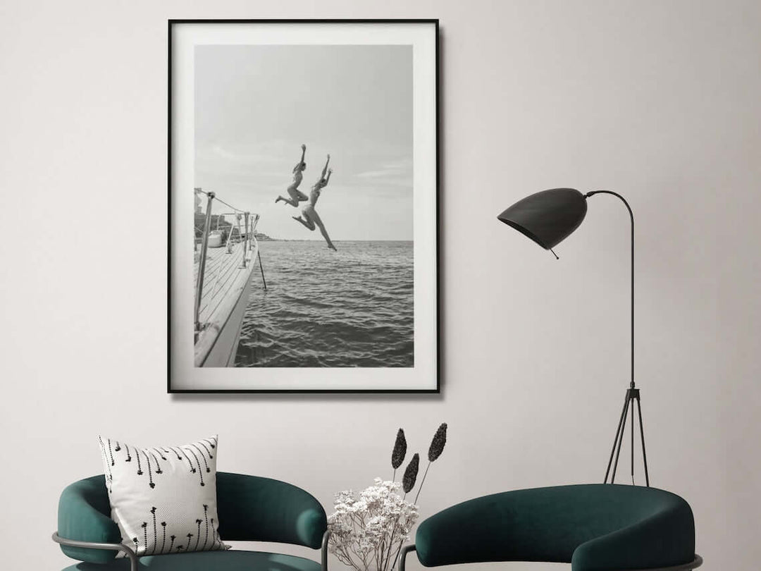 _label_, DSZ Product, feed-cond-new, feed-sl-free shipping, free-shipping, newWall Art 80Cm X 120Cm Black And White Ocean Jump, Black Frame Canvas - Premium Home & Garden > Decor > Picture Frames from Artime ! Shop Online Buy Now at S & D's Value Store Family Business Best Customer Service_label_, DSZ Product, feed-cond-new, feed-sl-free shipping, free-shipping, new