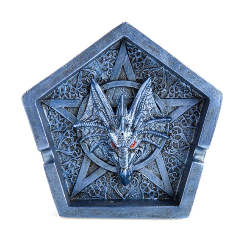 Affordable Ice Dragon Pentacle incense burner with intricate design, serving as both an ashtray and decor.