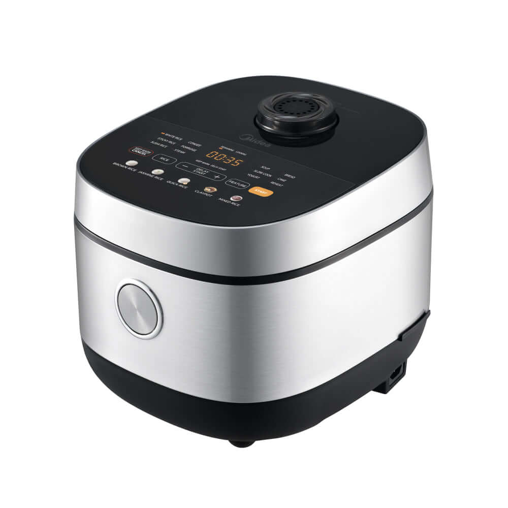 Midea 5L Rice Cooker with Turbo Valve, 17 Preprogrammed Menus, Induction Heating, and Non-stick Coating for Quality and Affordable Cooking.