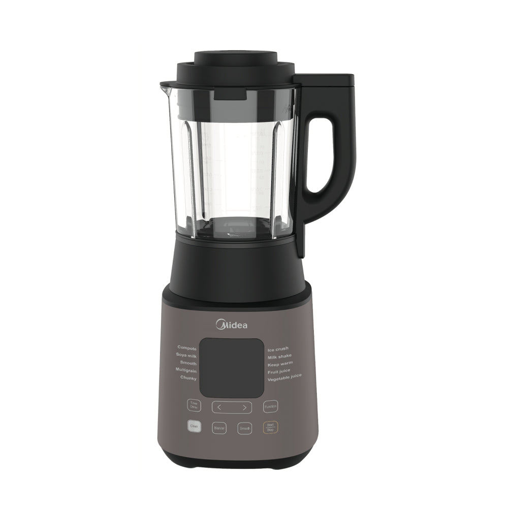 Midea multifunction high-speed power blender with smart touch control, automatic heating, and 1300W motor for quality, affordable blending.