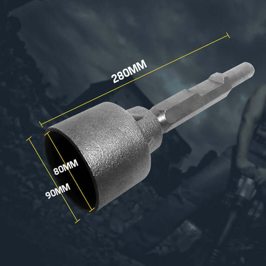 BAUMR-AG 80mm Jack Hammer Chisel Bit for DIY ground pin driving and stabilization, affordable quality tool.