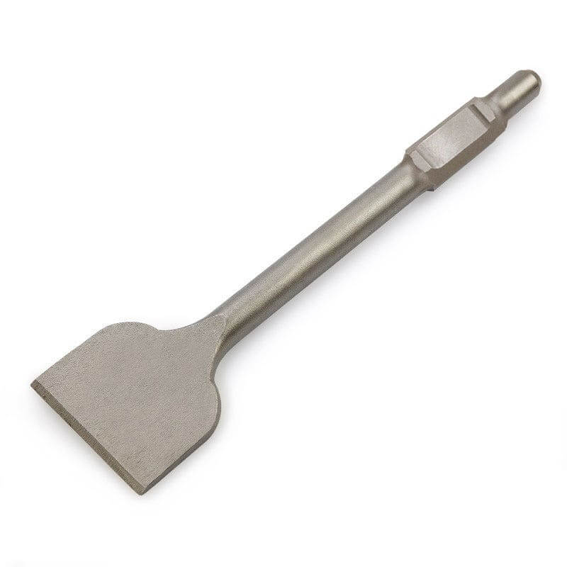 Baumr-AG 100mm Extra Wide Flat Tile Lifter Jackhammer Chisel Bit for DIY projects and professional use.