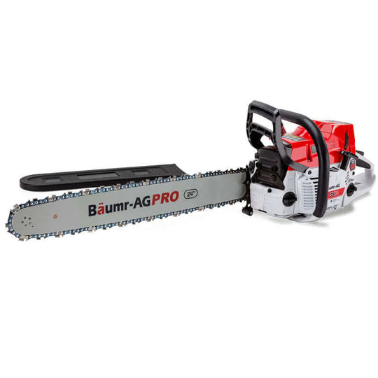 Baumr-AG Commercial Petrol Chainsaw with 24" Bar, ideal for DIY tree pruning, affordable quality performance tool.