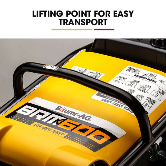 Baumr-AG BRM-600 compactor lifting point for easy transport and handling.