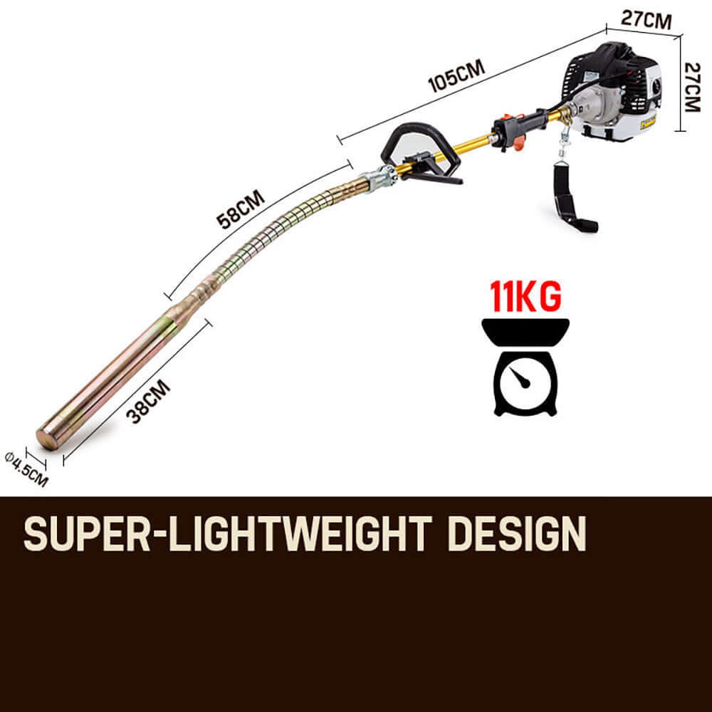 Baumr-AG Commercial Concrete Vibrator, lightweight design, ideal for DIY projects, affordable quality tool, hard-nose precision.