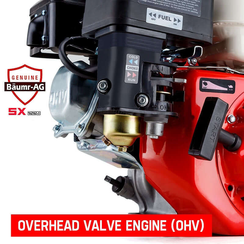 Baumr-AG 7HP petrol engine with overhead valve design, ideal for DIY projects and affordable equipment replacement.