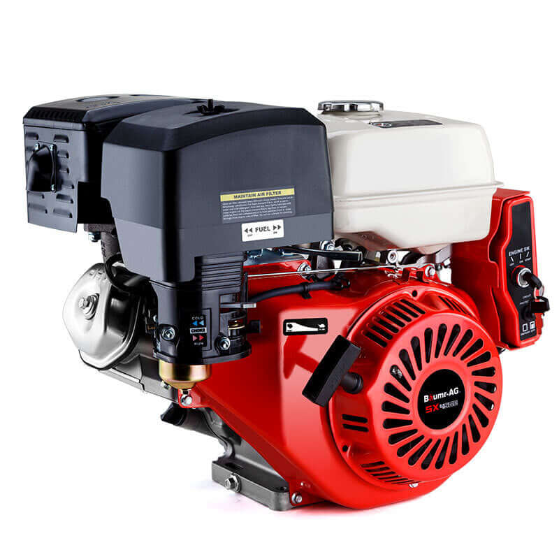 Baumr-AG 16HP petrol engine with direct ignition, perfect for DIY, affordable quality for various applications.