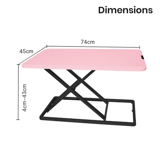 DSZ Product, feed-cond-new, feed-sl-DSZ Freight Payable, newFortia Desk Riser 74Cm Wide Adjustable Sit To Stand For Dual Monitor, Keyboard, Laptop, Pink - Premium Furniture > Office > Desks from Fortia ! Shop Online Buy Now at S & D's Value Store Family Business Best Customer ServiceDSZ Product, feed-cond-new, feed-sl-DSZ Freight Payable, new