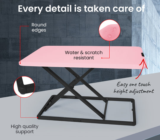 DSZ Product, feed-cond-new, feed-sl-DSZ Freight Payable, newFortia Desk Riser 74Cm Wide Adjustable Sit To Stand For Dual Monitor, Keyboard, Laptop, Pink - Premium Furniture > Office > Desks from Fortia ! Shop Online Buy Now at S & D's Value Store Family Business Best Customer ServiceDSZ Product, feed-cond-new, feed-sl-DSZ Freight Payable, new