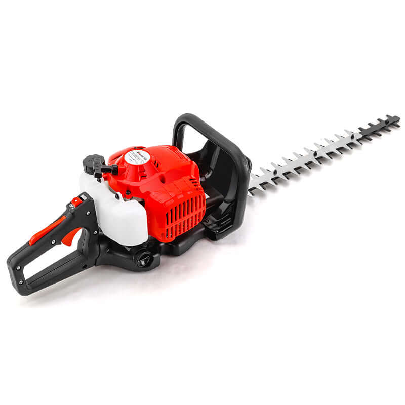 Baumr-AG 26cc petrol hedge trimmer with 24-inch blade, ideal for affordable DIY garden maintenance.