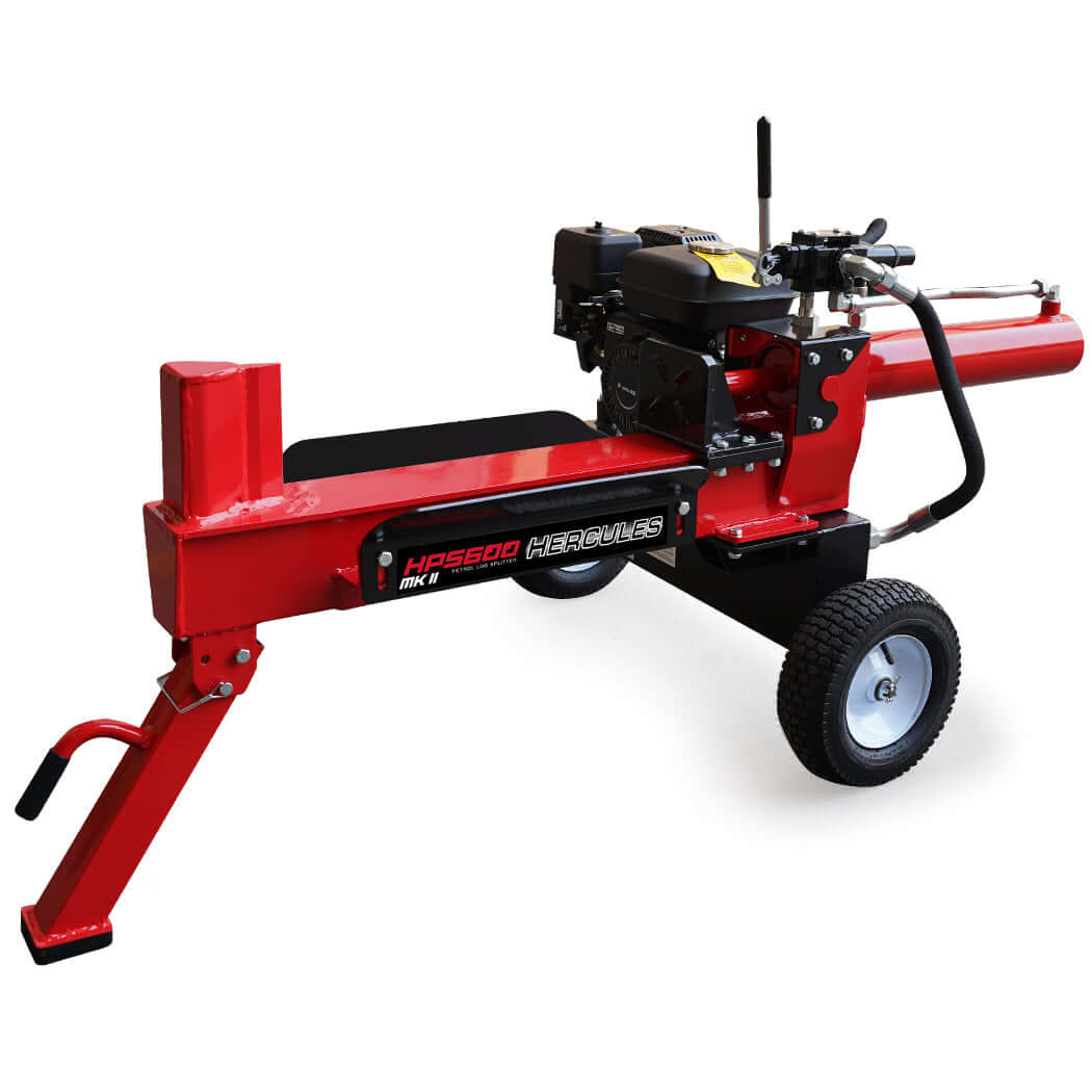 Baumr-AG HPS600 MkII log splitter with 20 tonne capacity, ideal for affordable DIY wood cutting.