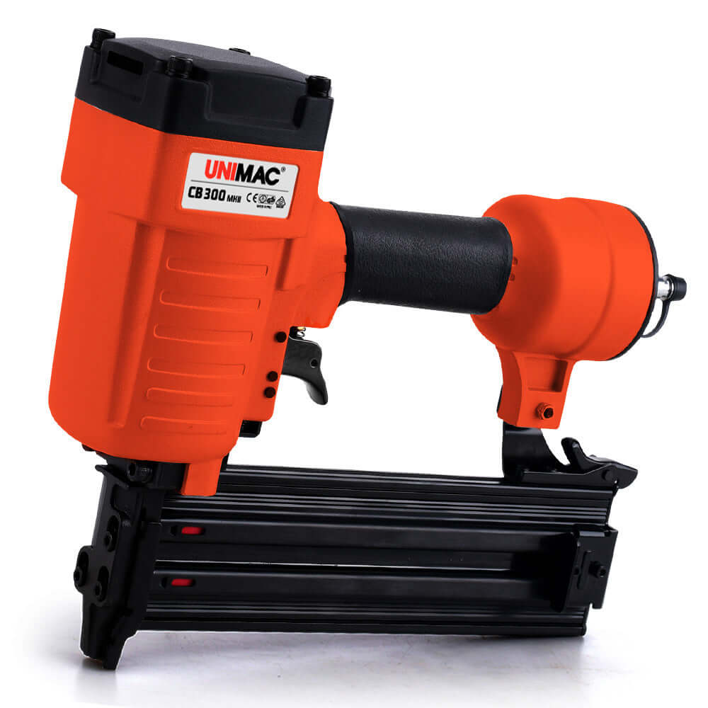 UNIMAC CB300 Heavy Duty Pneumatic Nail Gun for concrete and wood, ideal for DIY and professional use.