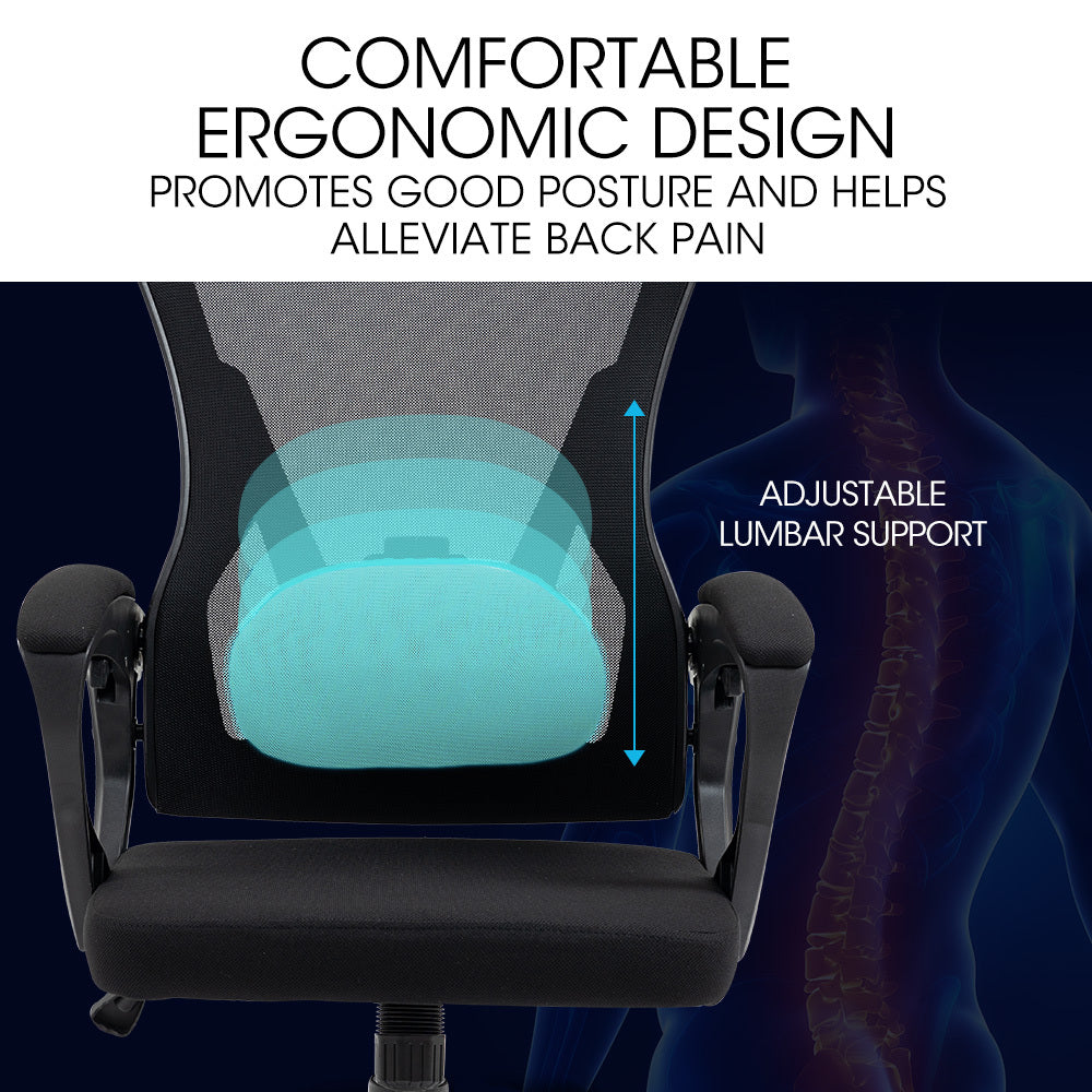 DSZ Product, feed-cond-new, feed-sl-DSZ Freight Payable, newFortia Ergonomic Office Desk Chair, Height Adjustable Lumbar Support, Mesh Fabric, Headrest, Black - Premium Furniture > Office > Office & Desk Chairs from Fortia ! Shop Online Buy Now at S & D's Value Store Family Business Best Customer ServiceDSZ Product, feed-cond-new, feed-sl-DSZ Freight Payable, new